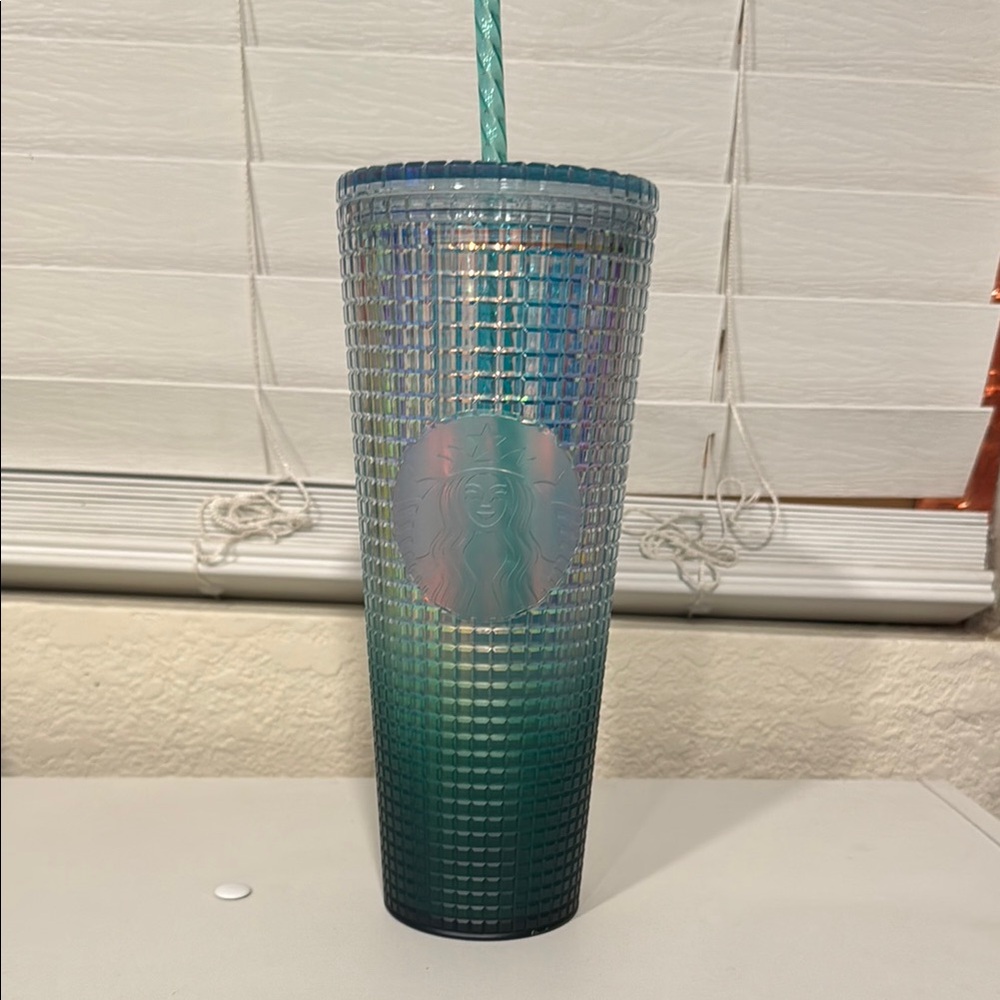 Starbucks Blue Ombre Tumbler with Straw